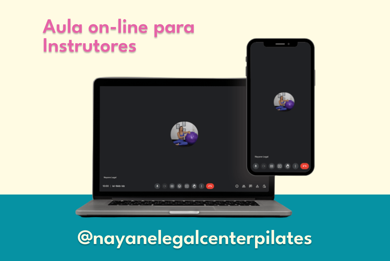 Notebook com imagem da aula online